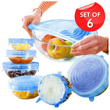 6pcs Silicone Stretch Lids Set