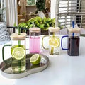 400ml Glass Mug with Bamboo Lid & Straw